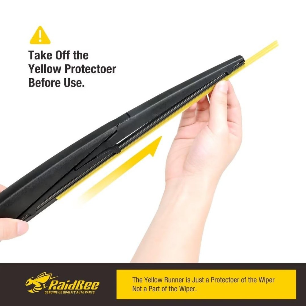 Raidbee® 28"+15" Windshield Wiper Blades Replacement 28" + 15"(J HOOK), Black