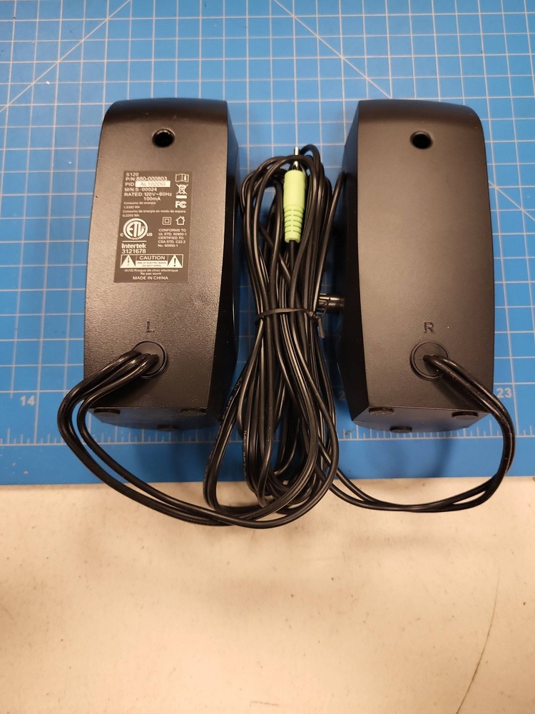 Logitech S120 PC Speakers Black Stereo 3.5mm Input Volume Control Compact Design