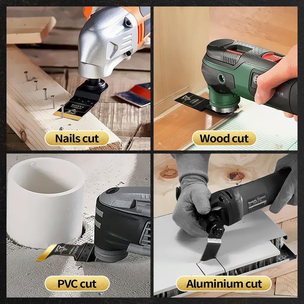 3PCS Titanium Oscillating Tool Blades, Professional Universal Titanium