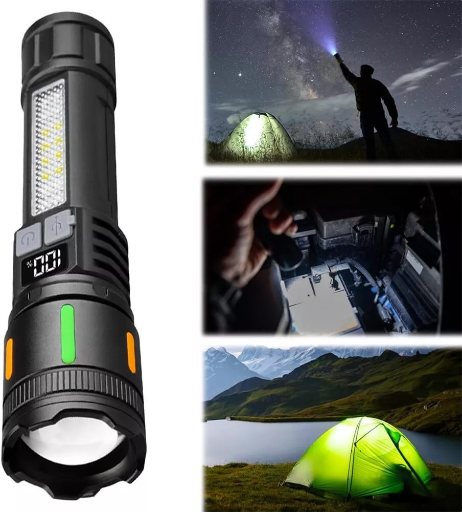 2x 99000000 Lumens Super Bright LED Tactical Flashlight Rechargeable Work Light