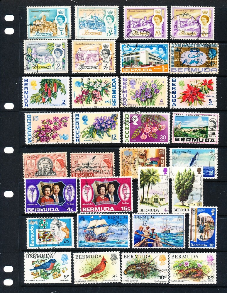 Vintage Bermuda Stamp Collection