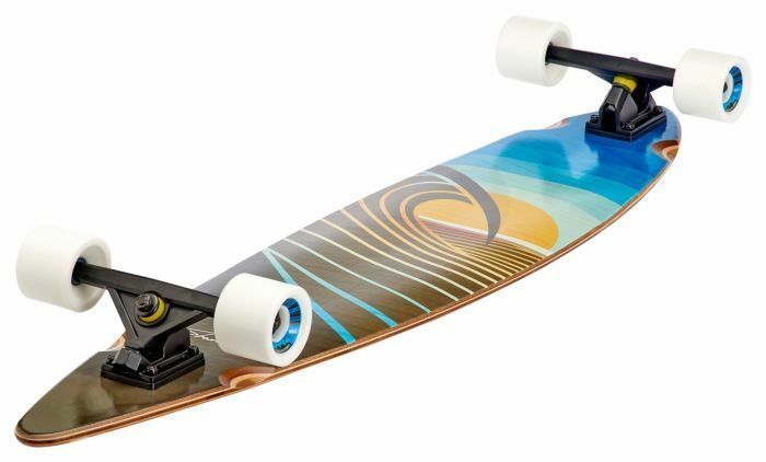 Sunset Peak Pin Tail Longboard (Completed Deck)