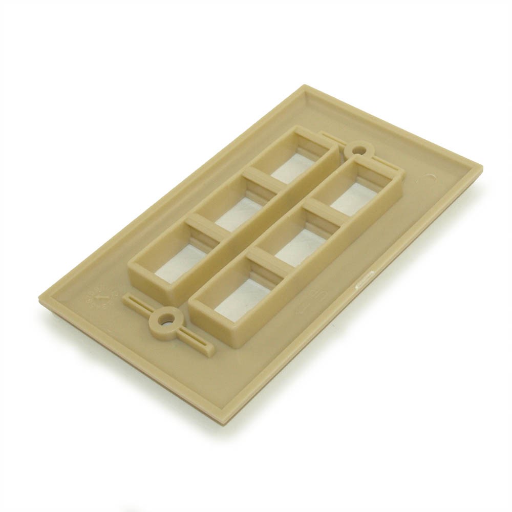 Wallplate: Keystone 6 Hole - Ivory