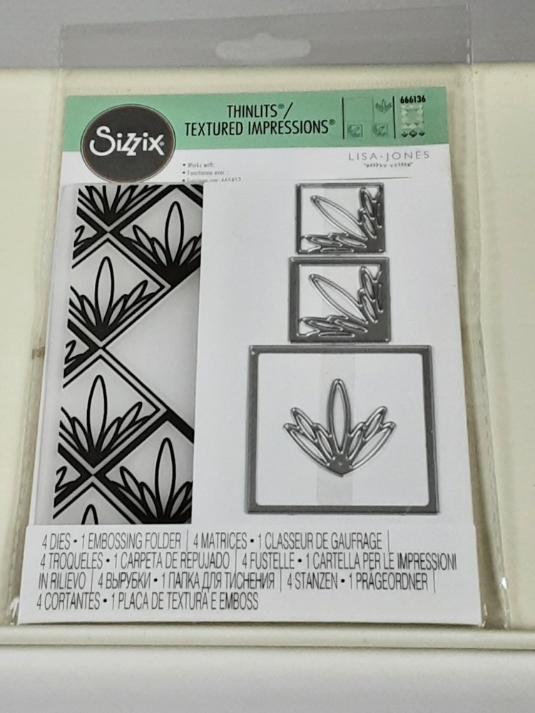 NEW Sizzix Thinlits Ornate Frame 4 die Set 1 Embossing Folder 4.5x5.5 Florals