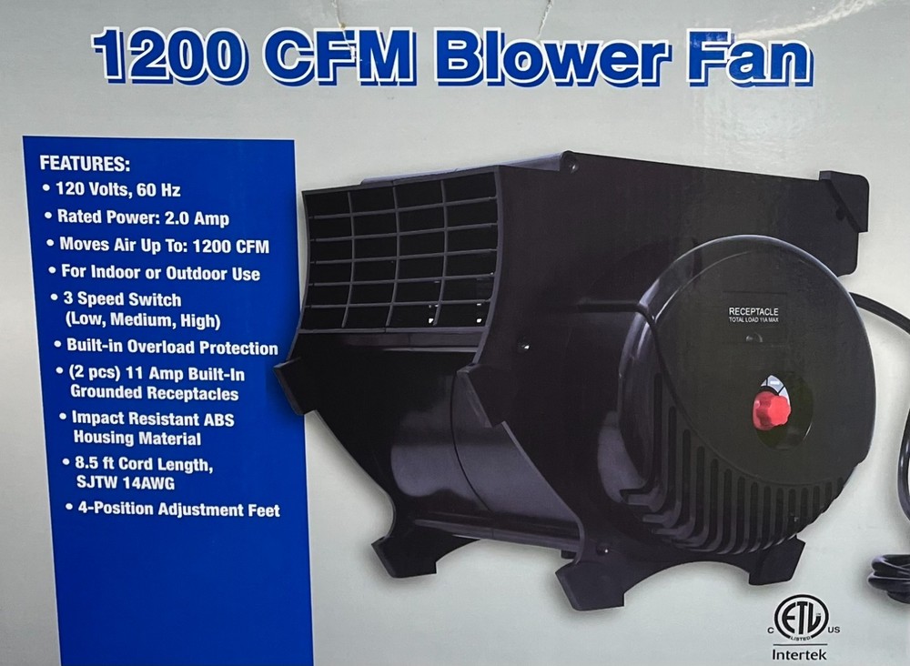 MASTERCOOL MODEL 21200A 1200 CFM BLOWER FAN