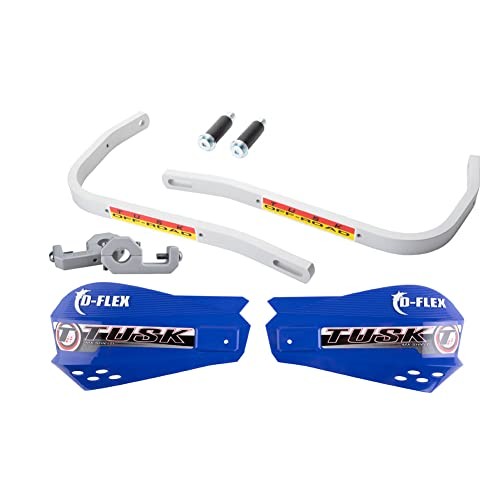 D‑Flex Handguards with MX Shields – Blue, Wrap‑Around 7/8″ Bar Mounts,
