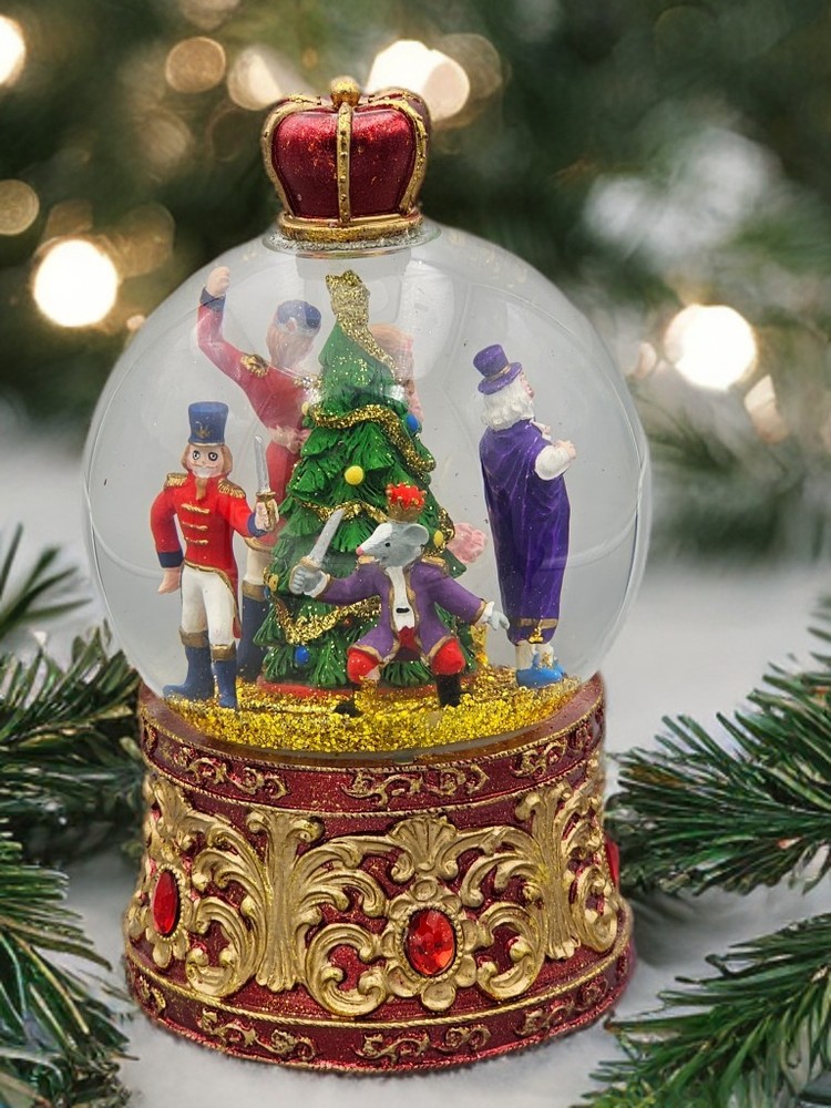 NUTCRACKER SUITE Musical Lighted Christmas Water Globe  Kurt Adler Nice Working