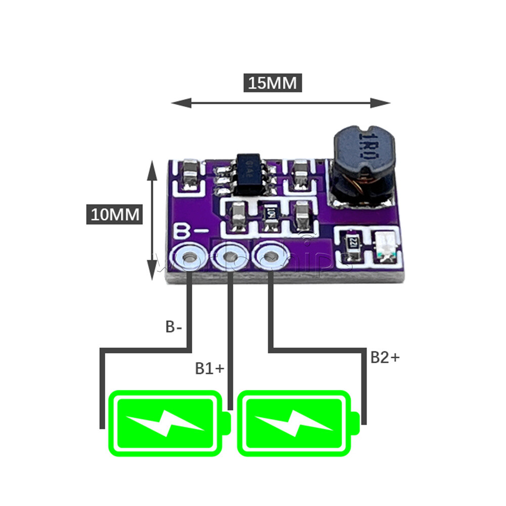 10x 2S Ternary Li-ion Battery High Current Active Equalization Protection Board