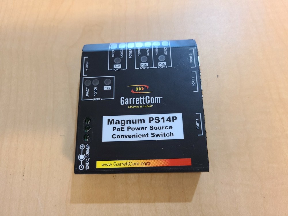 GarrettCom Magnum PS14P PoE Power Source Convenient Switch Extended Temperature