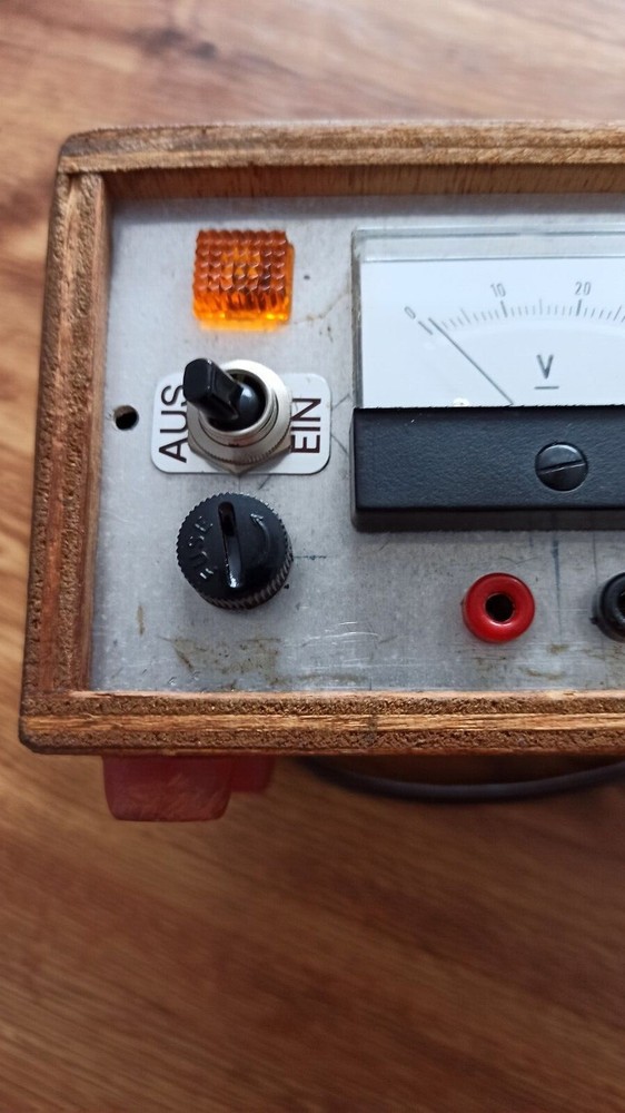 Vintage homemade voltmeter-ammeter. Works