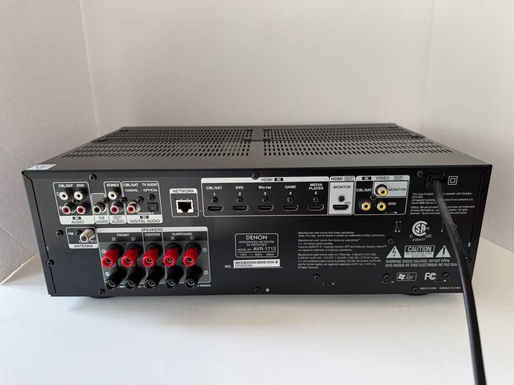 DENON AVR-1713 INTEGRATED NETWORK RECEIVER with ACCESSORIES