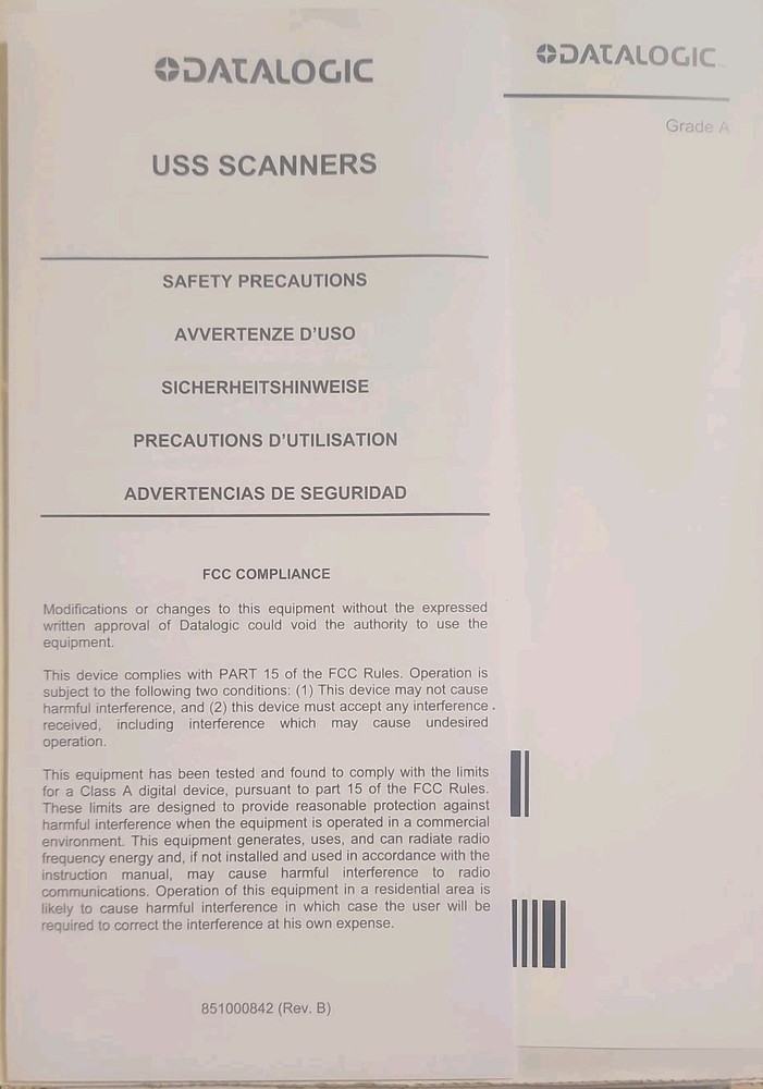 DATALOGIC DS2400N-2200 Long Range Linear Scanner