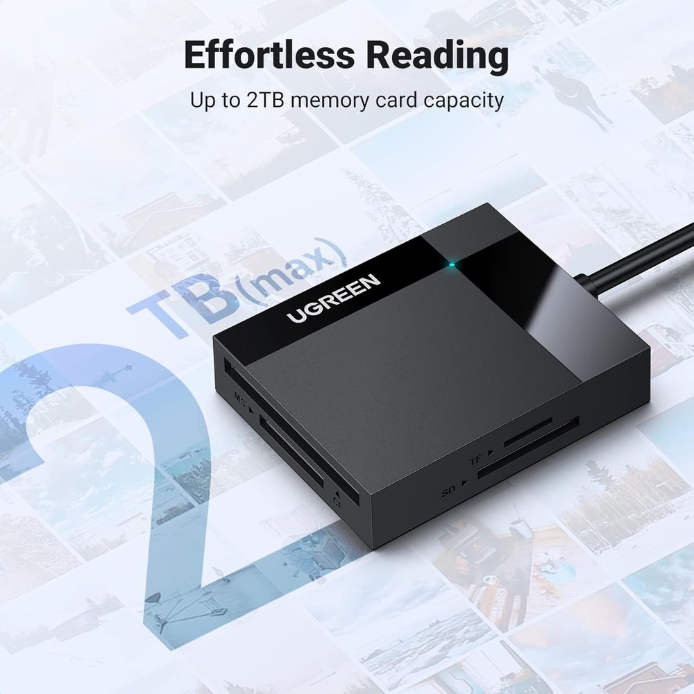 SD Card Reader USB 3.0 Card Hub Adapter 5Gbps Read 4 Cards Simultaneously