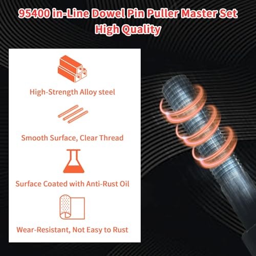 95400 in-Line Dowel Pin Puller Master Set, Includes Both SAE and Metric
