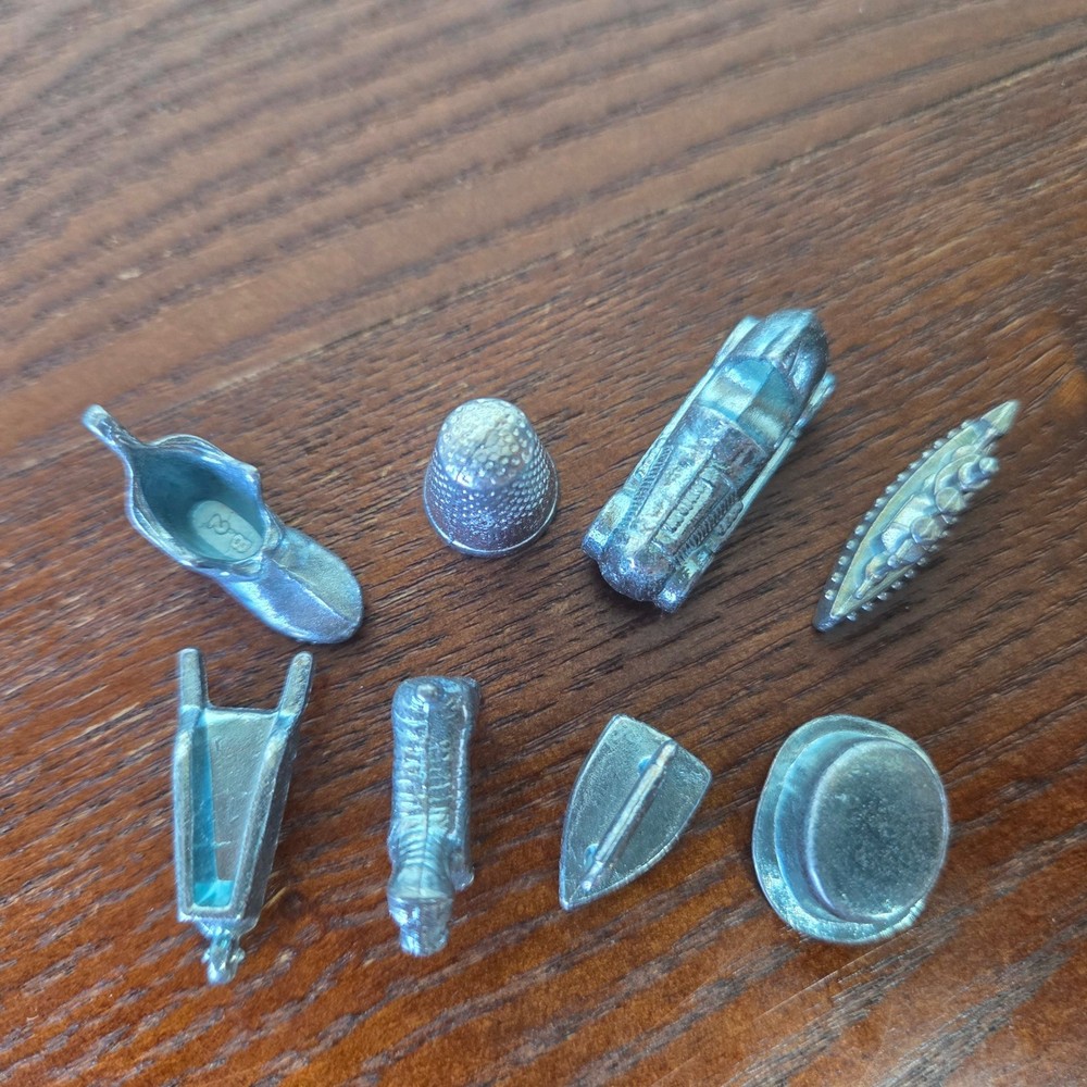 Vintage 8 monopoly replacement board game pieces