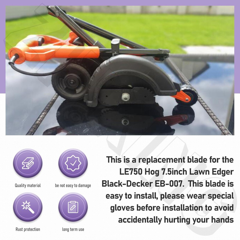 Eb007 7.5inch Edge Hog Heavyduty Edger Replacement Blade Compatible With Blackde