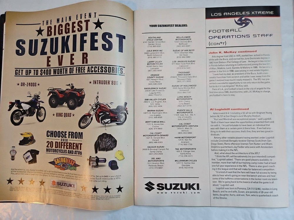 XFL All Access Inaugural ISsue February 10th 2001