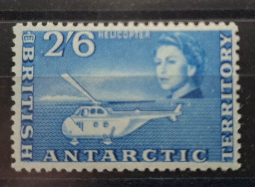 British Antarctic Territory 1963 2s6d Helicopter, hinged mint