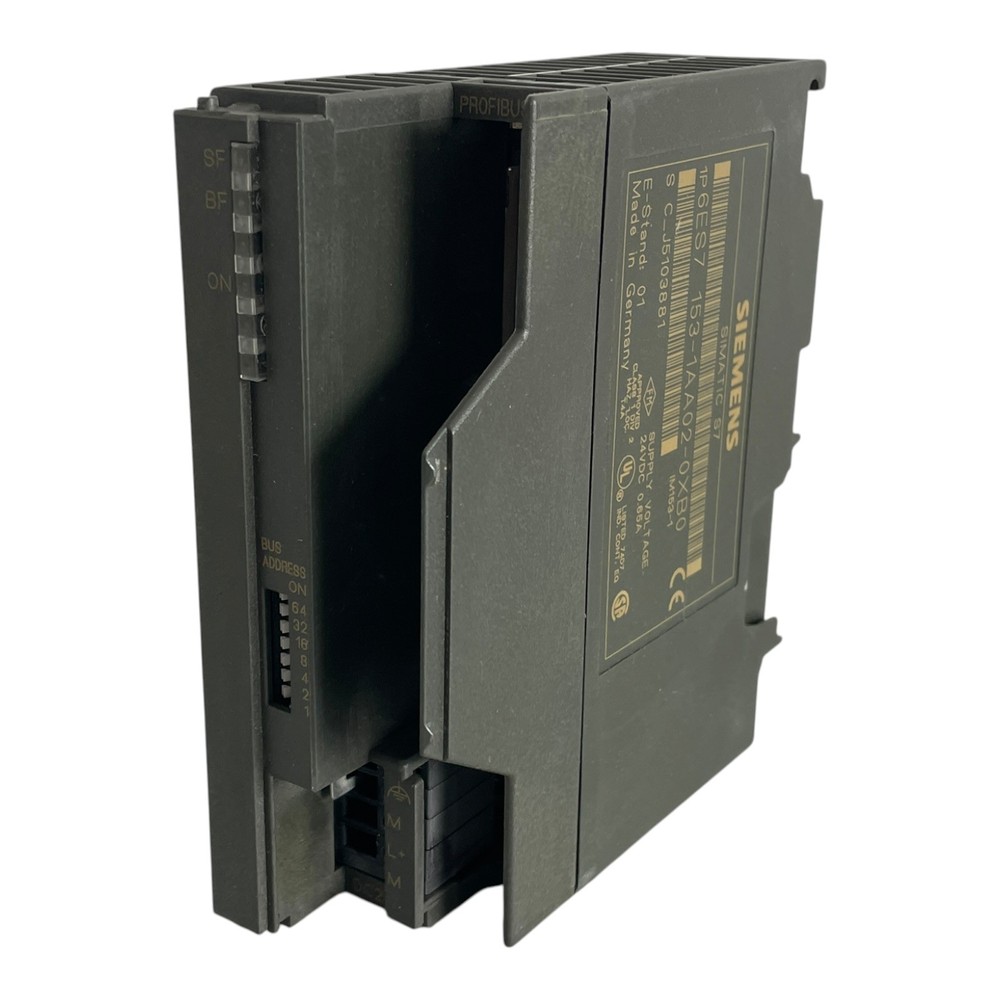SIEMENS 6ES7153-1AA02-0XB0 SIMATIC DP connection E:01 -used- flap missing-