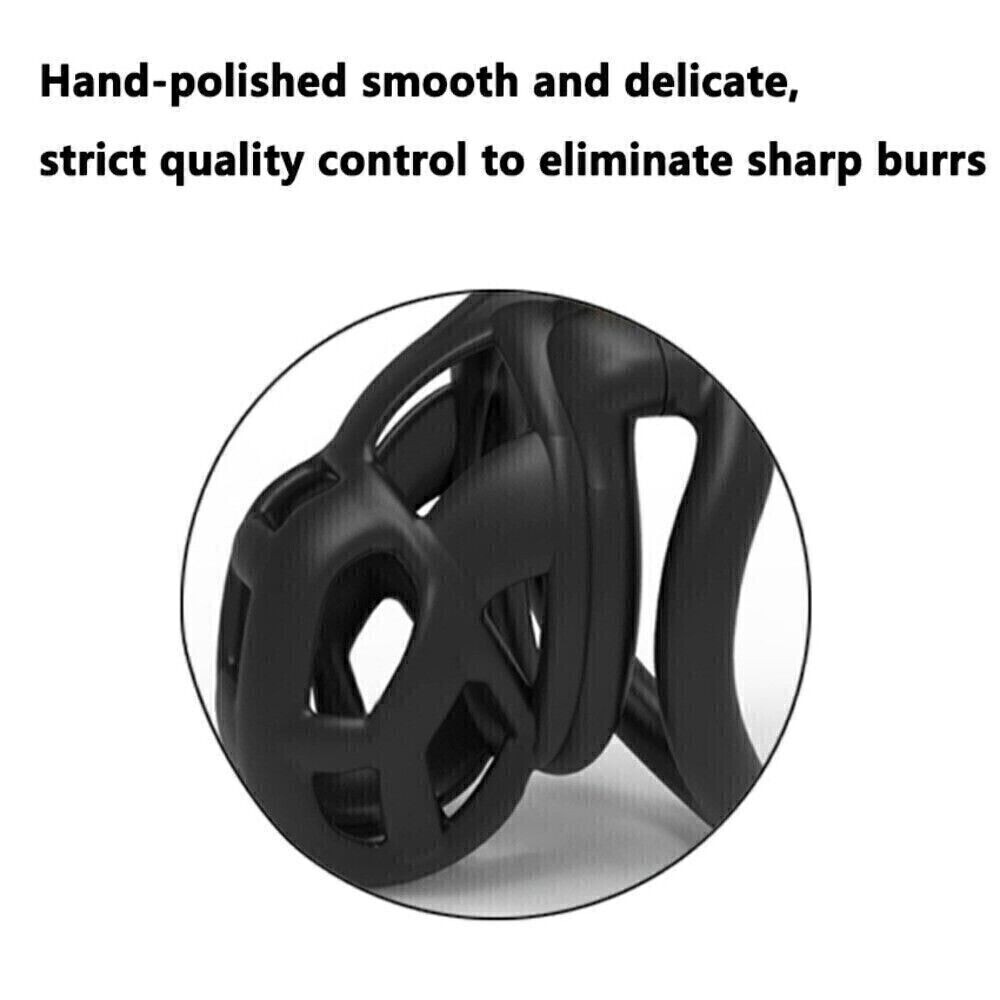 Male Chastity Cage Belt Silicone Device Delay Ejaculation Scrotum Squeeze Ring