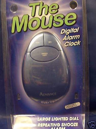 The Mouse Digital Alarm Clock Grey