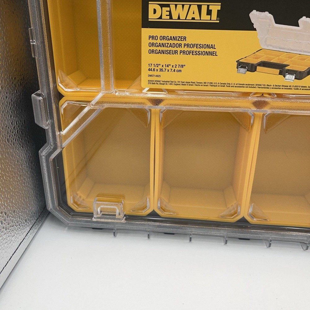 DEWALT SMALL PARTS TOOL STORAGE ORGANIZER STACKABLE REMOVEABLE 10-COMPARTMENT
