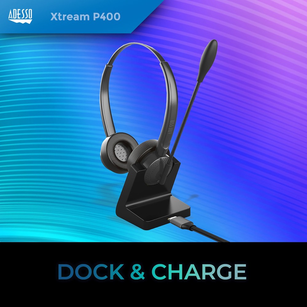 Xtream P400 Wireless Headset, Microphone, Charging Dock