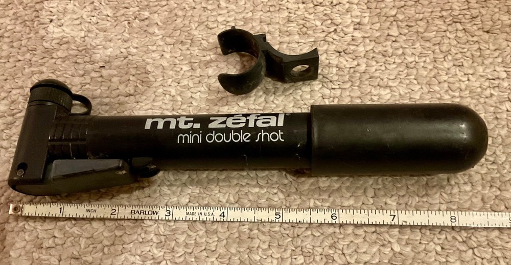 Mt. Zefal Mini Double Shot bicycle pump with mount