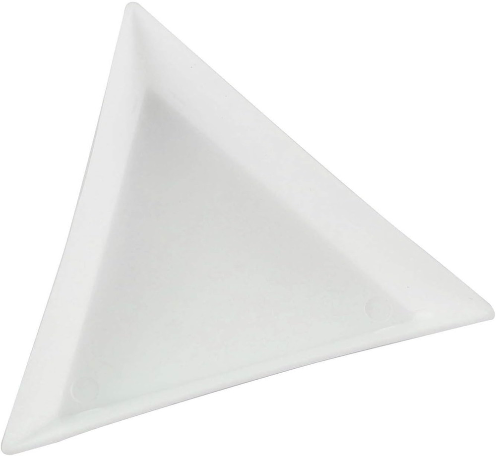 Sorting Tray 10PCS White Plastic Triangular Beads Sorting Trays Storage Containe
