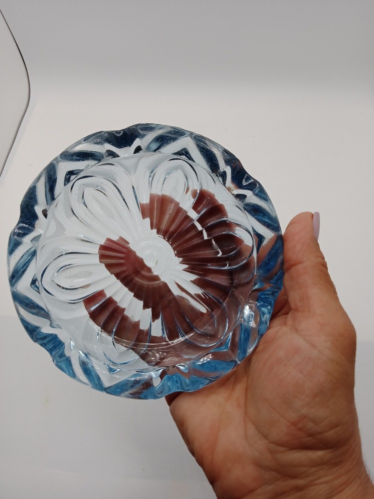 Vintage 5" Round Ashtray Caprice Moonlight Blue