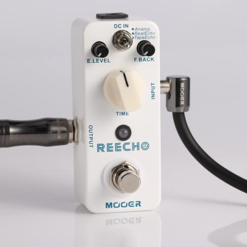 Reecho Delay Guitar Delay Effects Pedal with 3 Modes, Analog, Real Echo, Tape