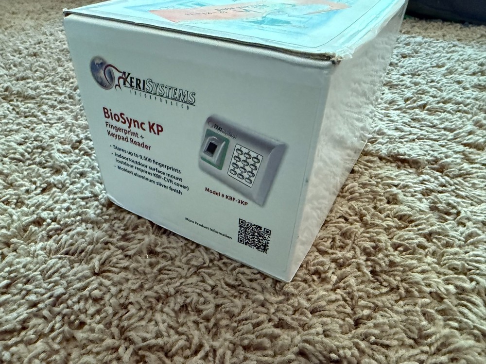 Keri Systems BioSync KP Fingerprint + Keypad Reader KBF-3KP Open Box