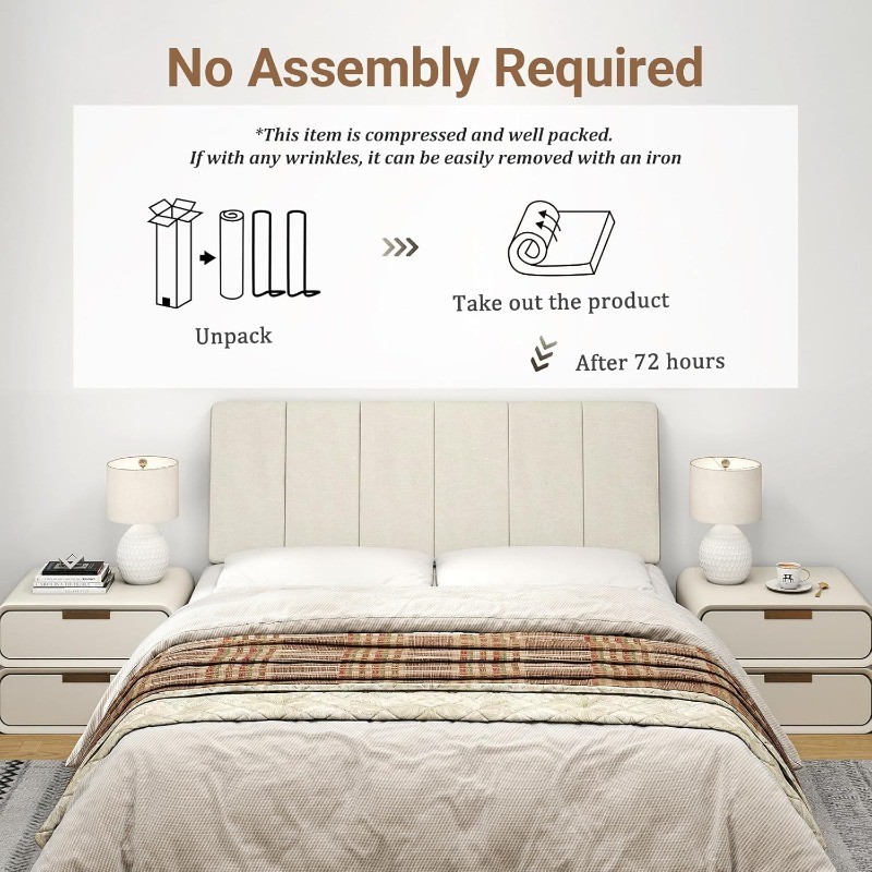 Full Size Headboard Only-No Assembly, Upholstered Headboard Full Size