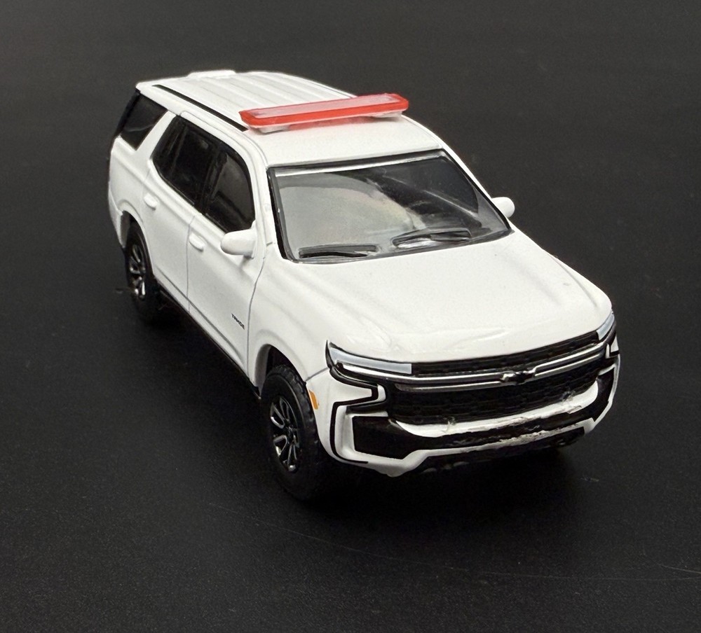 2-Pack 1/64 Scale Model Silver Top Red LED Style Whelen Lightbar 6402RS
