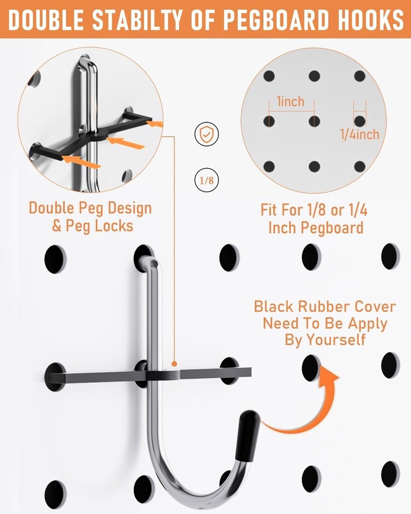 Versatile 278PCS Pegboard Hook Assortment for Garage & Workspace Organization