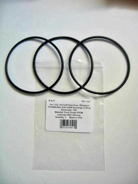 3 O-rings House & RV: CCL-10-CLW, Rainsoft 12994, Pelican PBB-OR4 /FDA/R&S 237-1