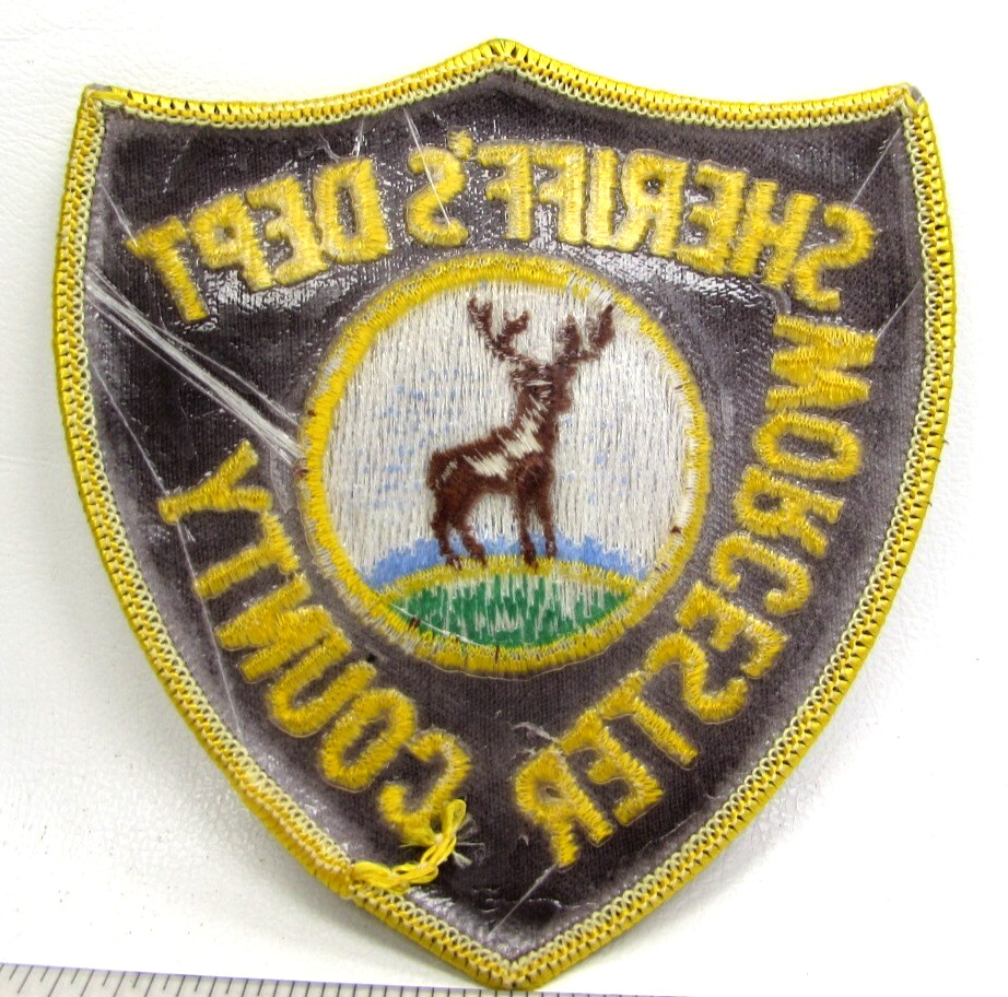 Vintage Worcester Co Massachusetts Sheriff's Dept Jacket Patch First Responder