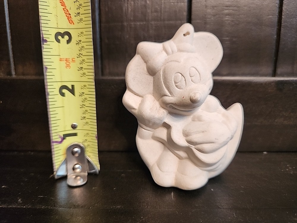 Minnie Mouse Ceramic Bisque Ready to Paint Ornament