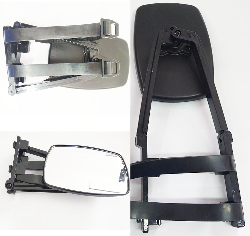 2Pcs Universal Adjustable Caravan Trailer Towing Mirror Clip-On Extension Mirror