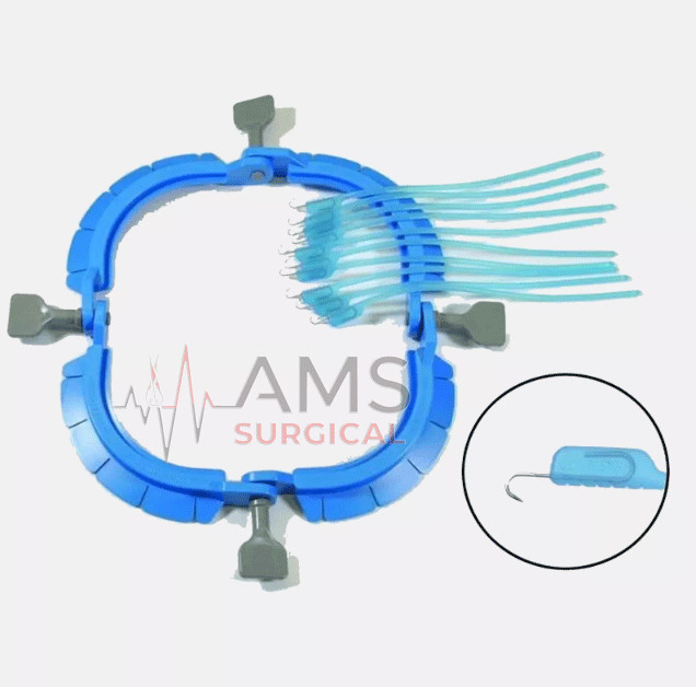 Lone Star Veterinary Retractor Ring with 10 Free Hooks Lone Star Elastic Stays