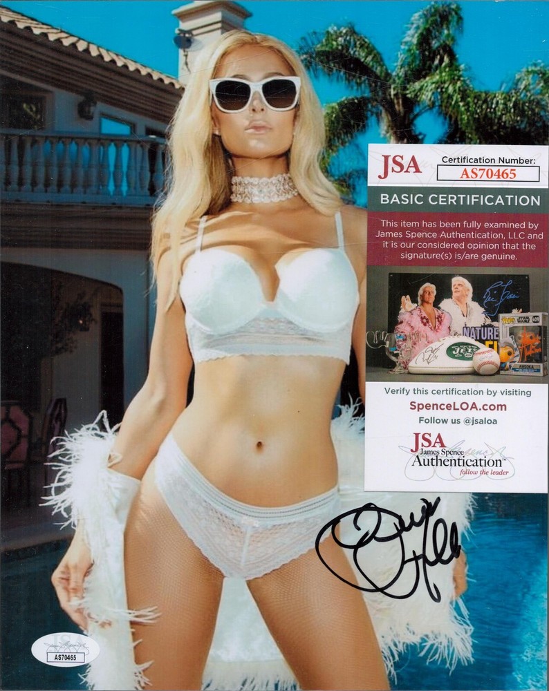 Paris Hilton Autograph JSA Cert Number AS70465