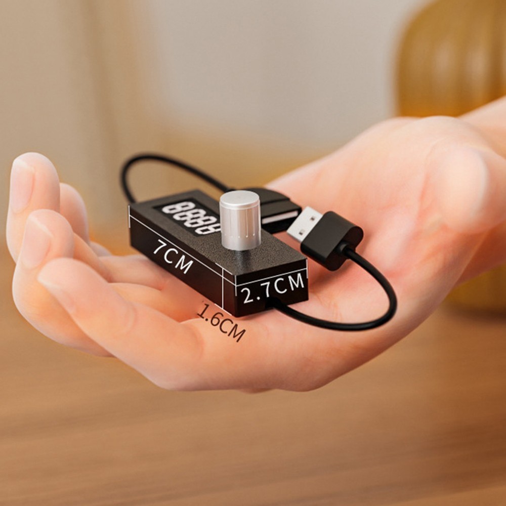 Adjustable USB Timer Cable with Power Off Switch for Aquarium and Home Use