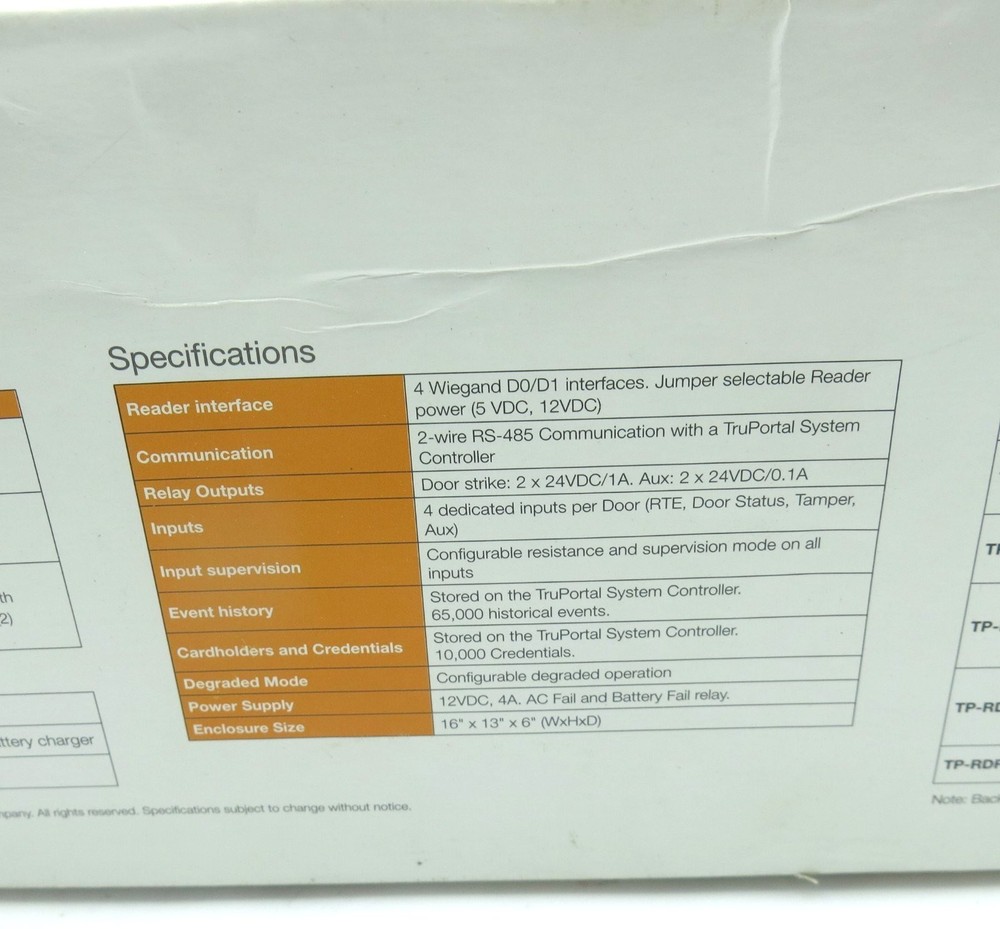Interlogix TruPortal TP-ADD-2D-BRD Access Control 2-Door Interface Module Sealed