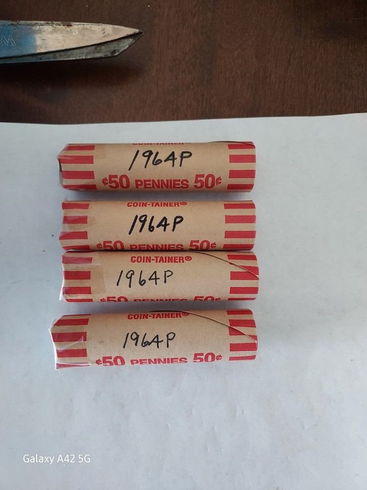 1964-P  LINCOLN CENT ROLL  Circulated