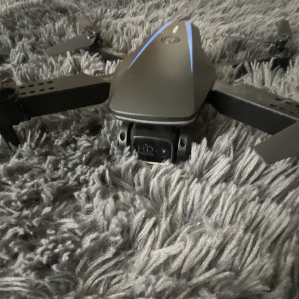 Foldable RC Quadcopter Drone with Camera, Controller - Black/Blue