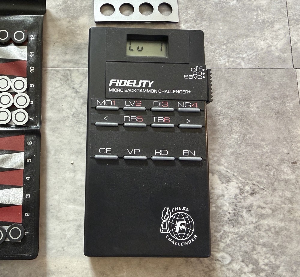 Vintage Fidelity Electronic Backgammon Micro Computer Digital Game