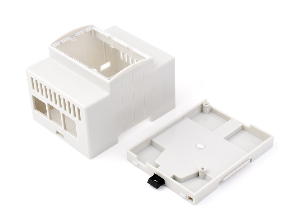 Waveshare DIN Rail ABS Case for Raspberry Pi 5 large Inner Space Injection