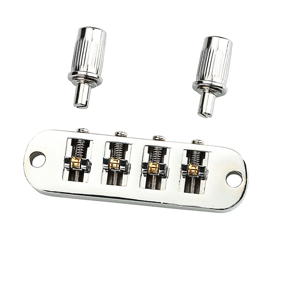 Durable Metal 4 String Bass Guitar Bridge Roller Saddle Design for Stability