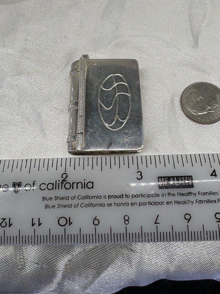 Mexico Sterling Silver Book Small Pill Box