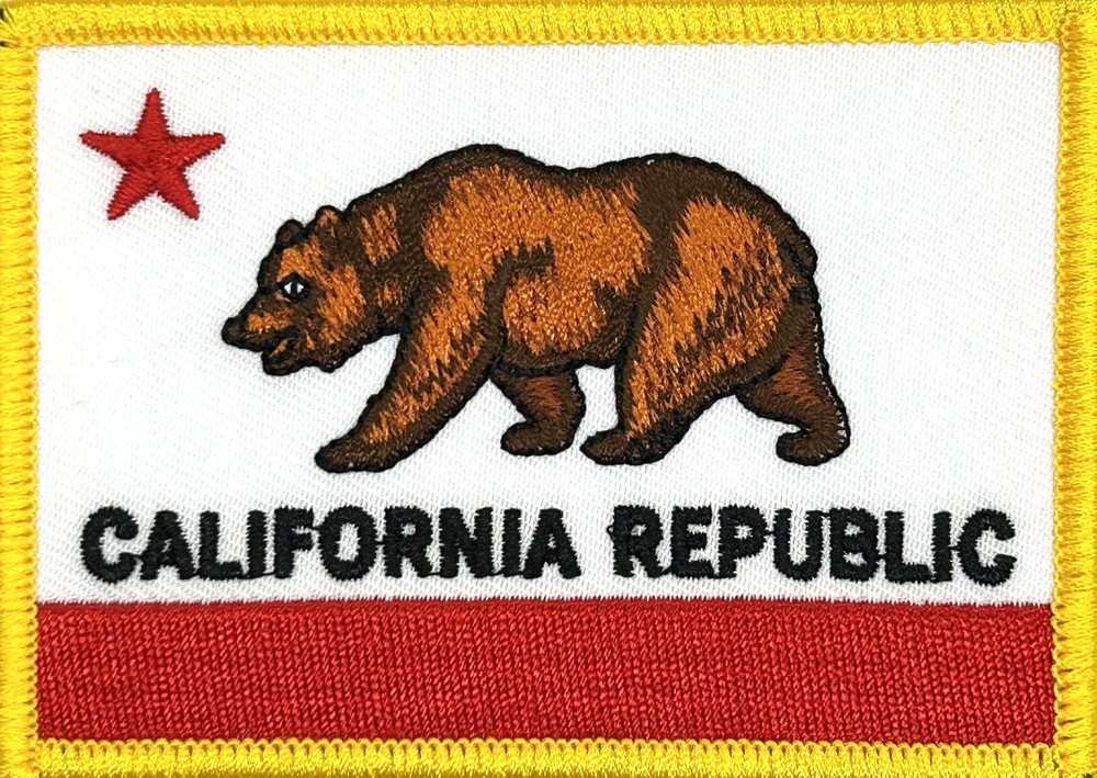 CALIFORNIA STATE FLAG EMBELEM APPLIQUE IRON ON PATCH EE-300